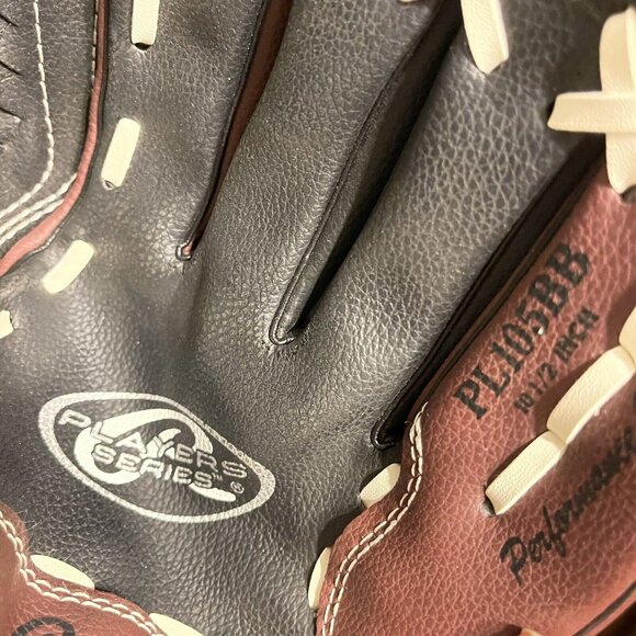 Rawlings Baseball Glove 10.5" Youth Players Series Black Brown Model PL105BB - Picture 6 of 6